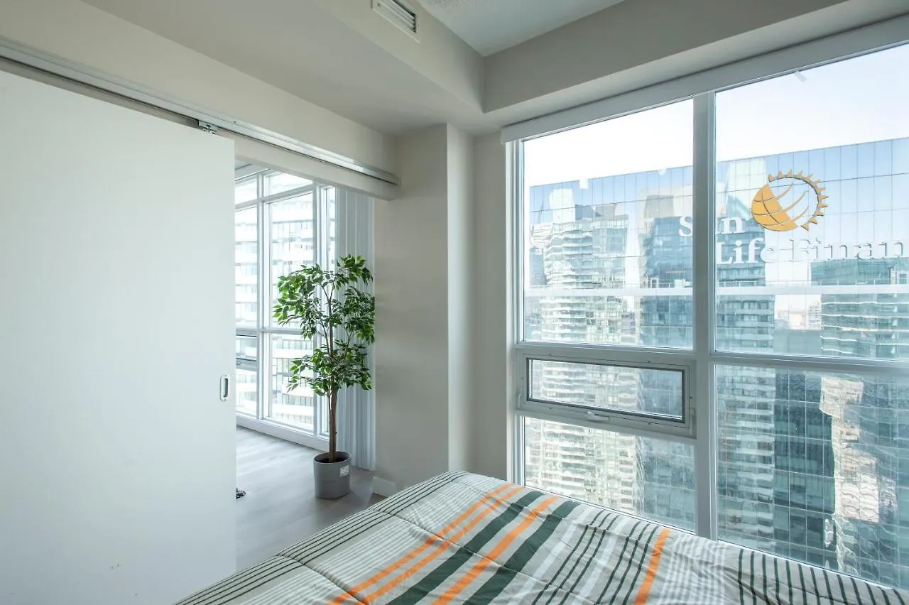公寓 Downtown Central Two Bedroom Condo With Amazing View, Free Parking 多伦多 加拿大